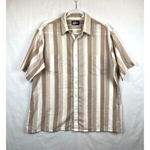 Vintage 90s Blair Striped Button Up Shirt Men’s XL Dadcore Normcore Neutral SS